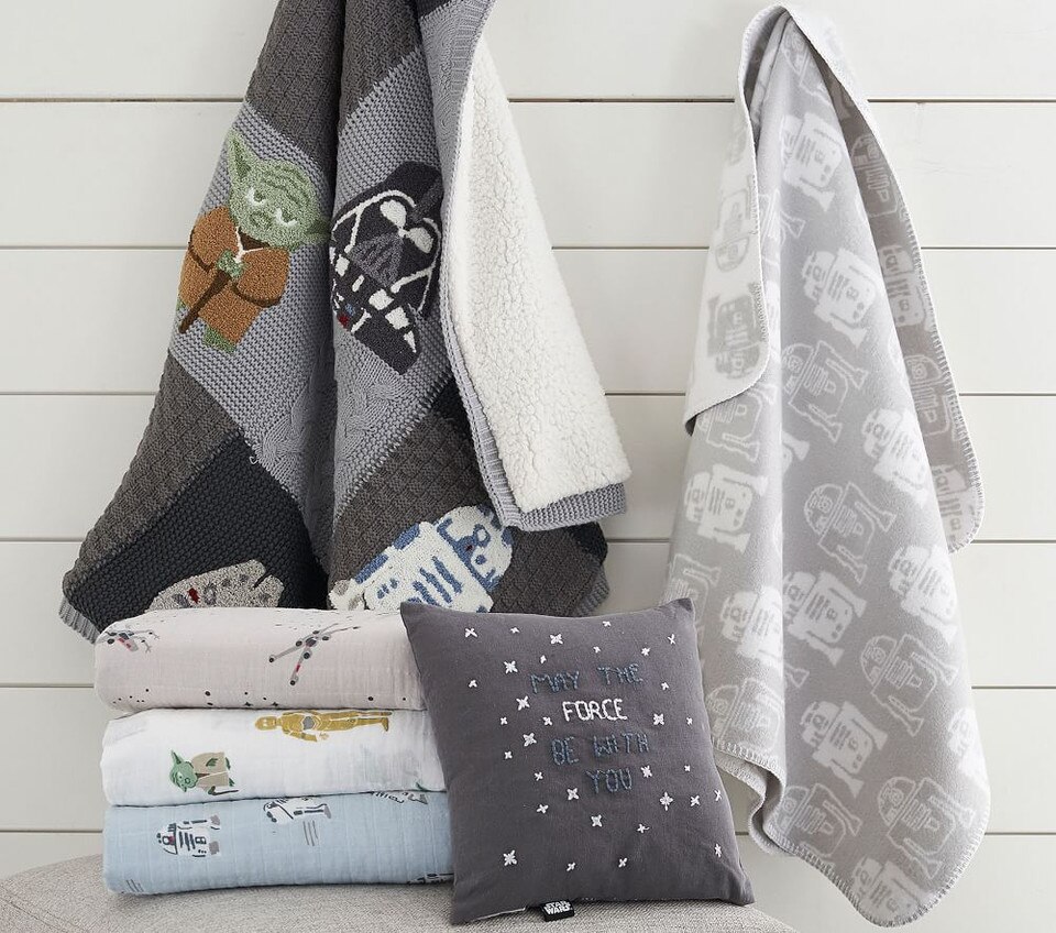 Star Wars® Heirloom Patchwork Knit Baby Blanket Pottery Barn Kids UK